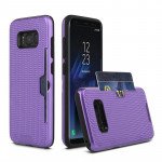 Wholesale Galaxy S8 Credit Card Hybrid Case (Black)